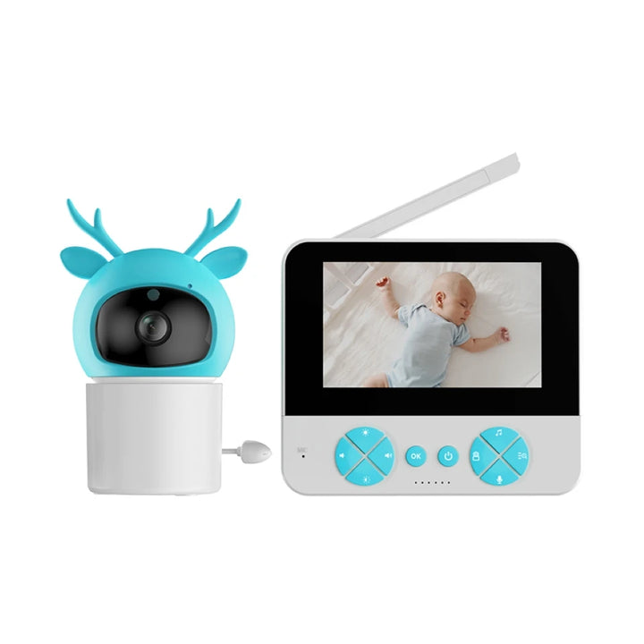 4.3 "video baby monitor with gimbal camera 2.4G wireless two-way audio night vision crying temperature detection security camera