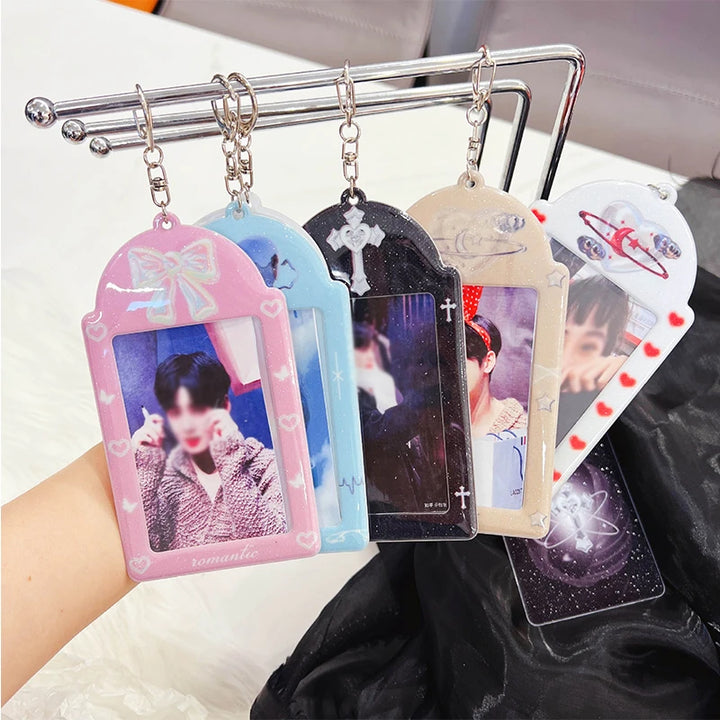 Cute Love Bow Photocard Holder / Keychain K-pop Idol