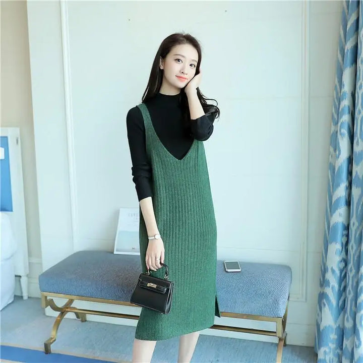 Women Sweater Vest Pull Femme Sweaters Ladies Autumn Clothes 2024 Vests Female Knitted Dress Loose Pullovers Outerwear E891