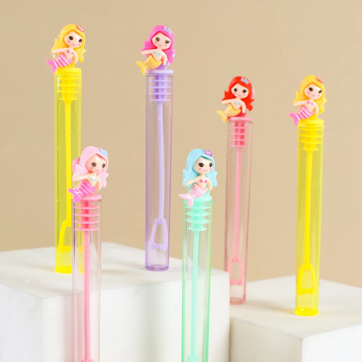 10 pcs Mermaid Bubble Tube Soap Bottle Little Mermaid Toy