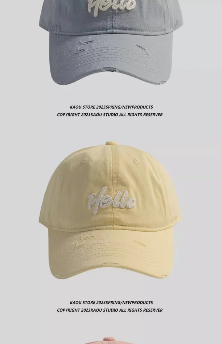 Spring and Summer Sunshade cute Baseball Caps for Women Japanese Fresh Student Sports Versatile Curved Brim Hole Men's Hats