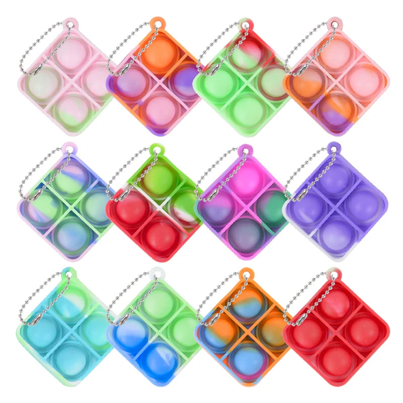 10/20pcs Mini Pop Keychain Toddler Sensory Fidget Toys