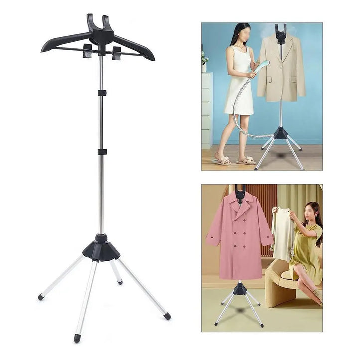 Display Stand Clothes Hanger Garment Foldable Tripod Steamer Rack Cloths Iron Hanging Stand Clothing Drying Rack Steamer Bracket