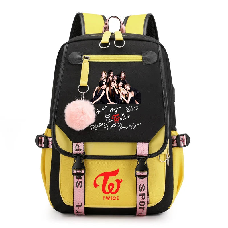 K-POP Elements Pattern Fashion Casual Backpack