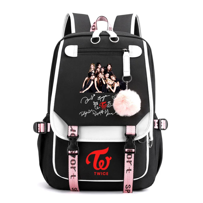 K-POP Elements Pattern Fashion Casual Backpack