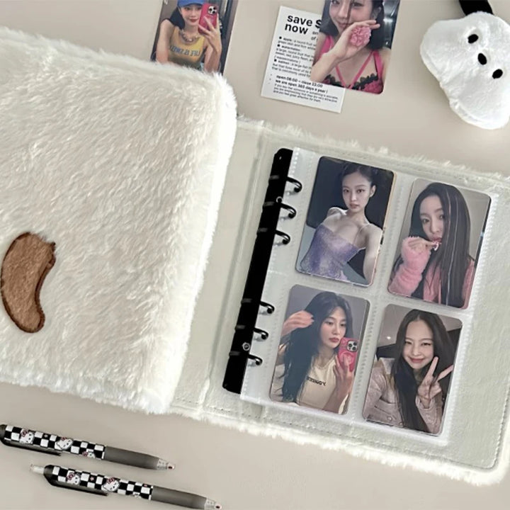 New Kawaii Fluffy Cat Kpop Photocard Binder Collect Book Idol Photo Card Holder Photocard Album Stationery