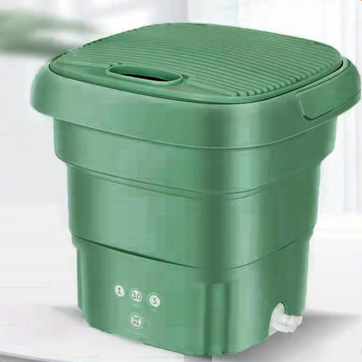 Portable Foldable Washing Machine US Plug Compact Size Low Noise Energy-saving Sock Baby Clothes Mini Washer Bathroom Supplies