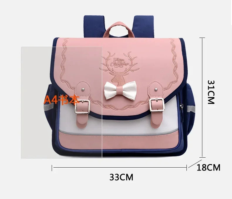 School Bags Girls Orthopedic Backpack Cute Waterproof SchoolBag for Teenage Flip Book Bag Student Grade 1-3 Mochilas Infantil