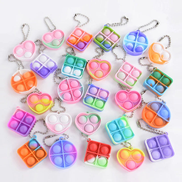 10/20pcs Mini Pop Keychain Toddler Sensory Fidget Toys