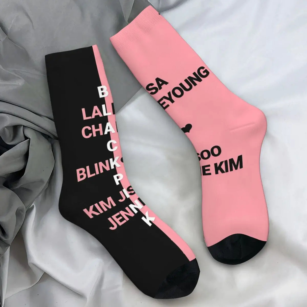 Blacks Girl Pinks Group K-Pop Socks