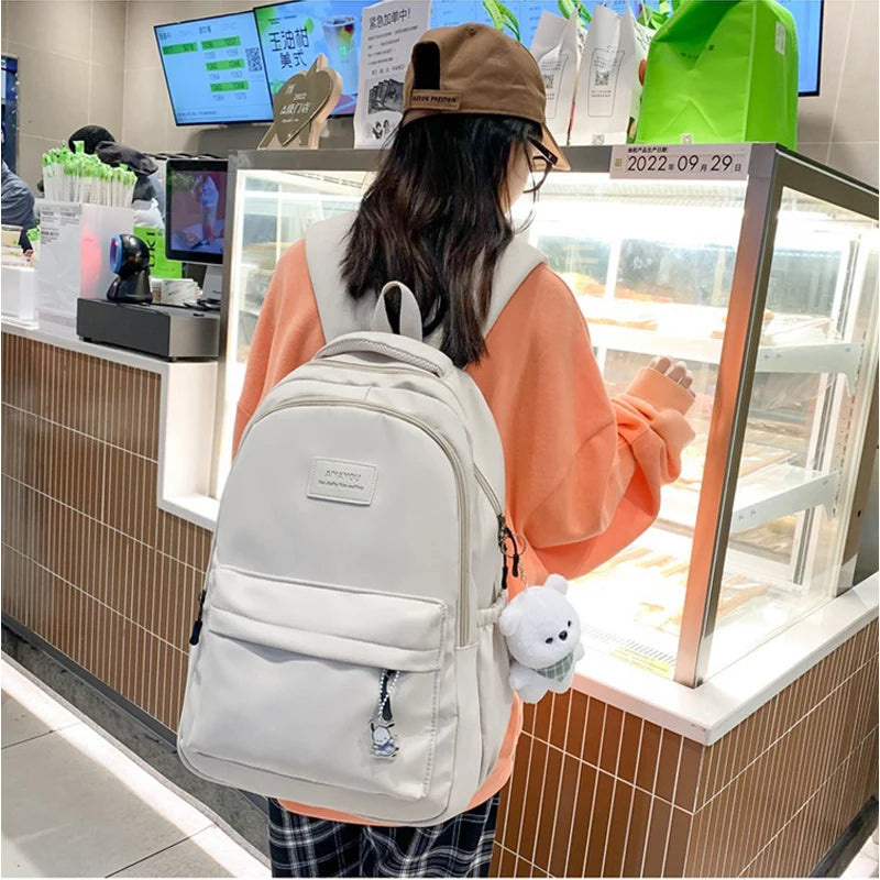 New Female Fashion Lady High Capacity Waterproof College Backpack Trendy Women Laptop School Bags Cute Girl Travel Book Bag Cool