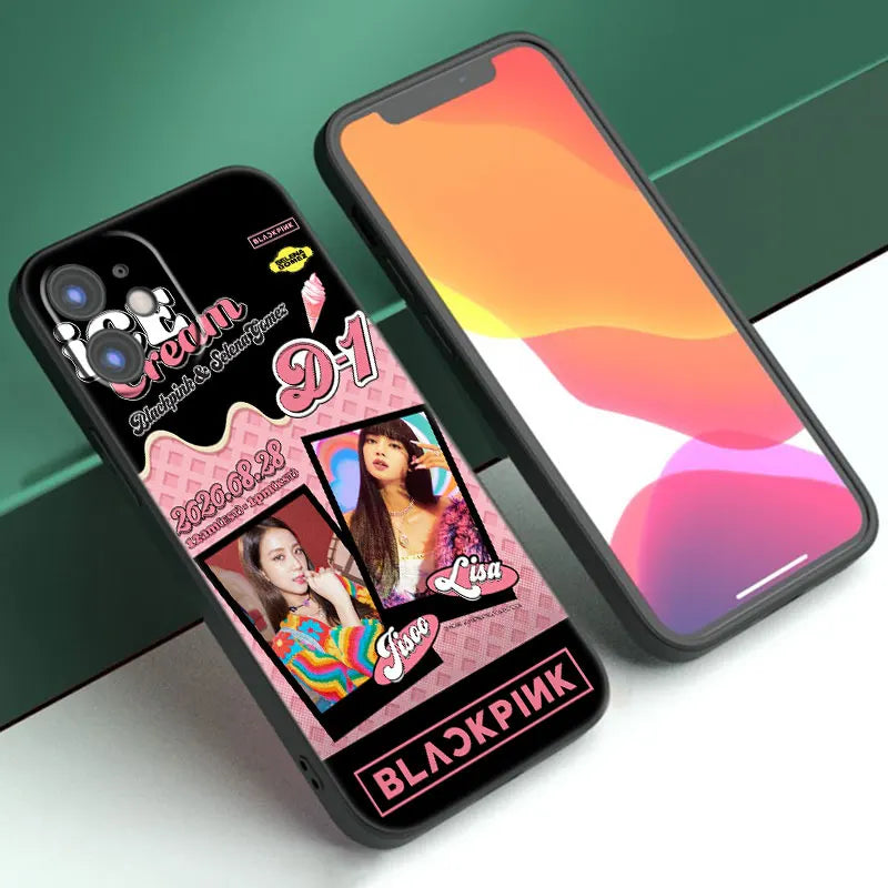 Kpop B-BLACK-P-Pink Phone Case For Honor 90 200 Lite X7B X6 X8B X6A X6S X7A X8A X9A X9B X5 Plus 70 20 Pro Lite Cartoon Cover