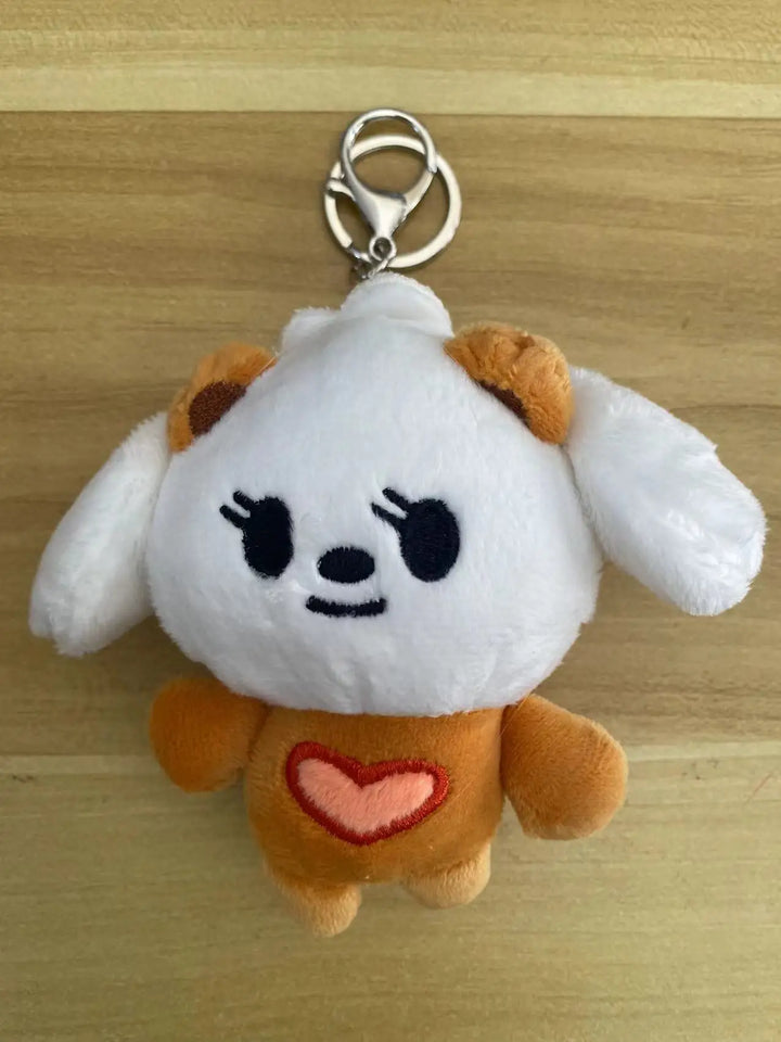 TXT Dolls Kpop Cute Soobin Beomgyu PPULBATU Same Plush Keyrings Tutu Bar Two-Bar Doll Keychain Rings Plush Bag Pendant