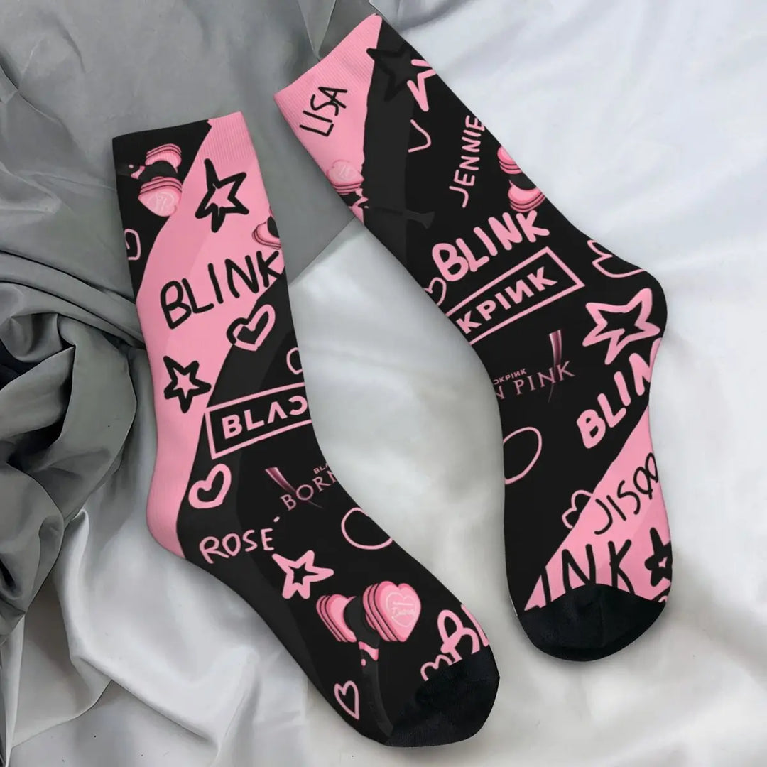 Blacks Girl Pinks Group K-Pop Socks