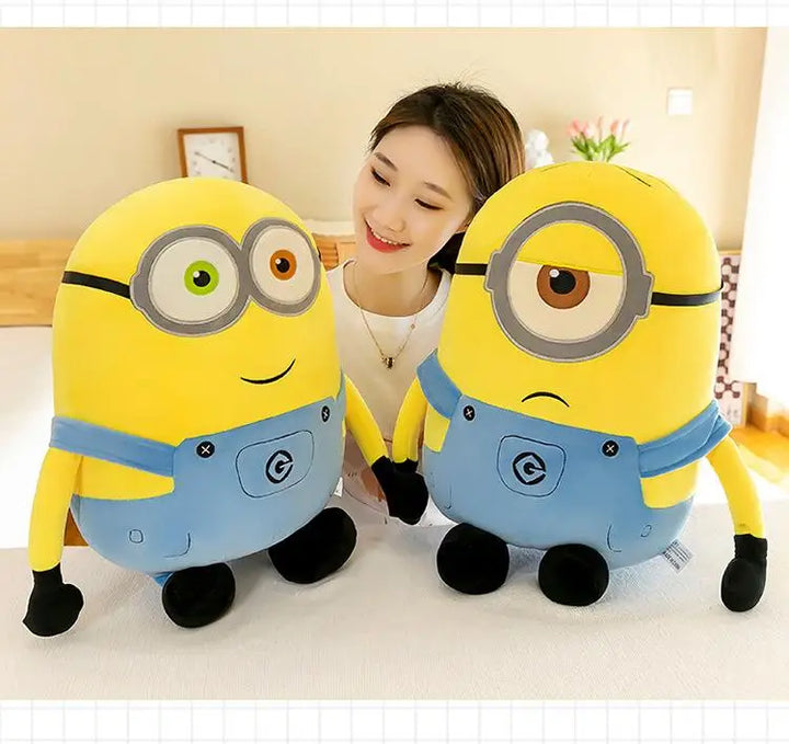 Cute Minions Movie Characters Yellow Plush Toys Bob Stuart In Jeans Soft Dolls Toys & Hobbies Christmas Birthday Gift 1pcs