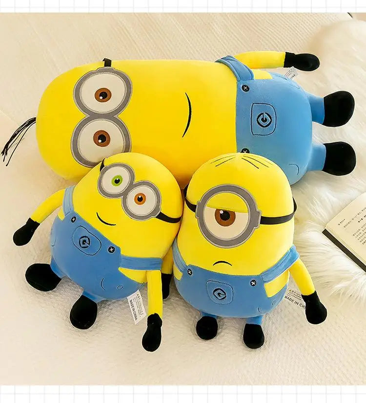 Cute Minions Movie Characters Yellow Plush Toys Bob Stuart In Jeans Soft Dolls Toys & Hobbies Christmas Birthday Gift 1pcs