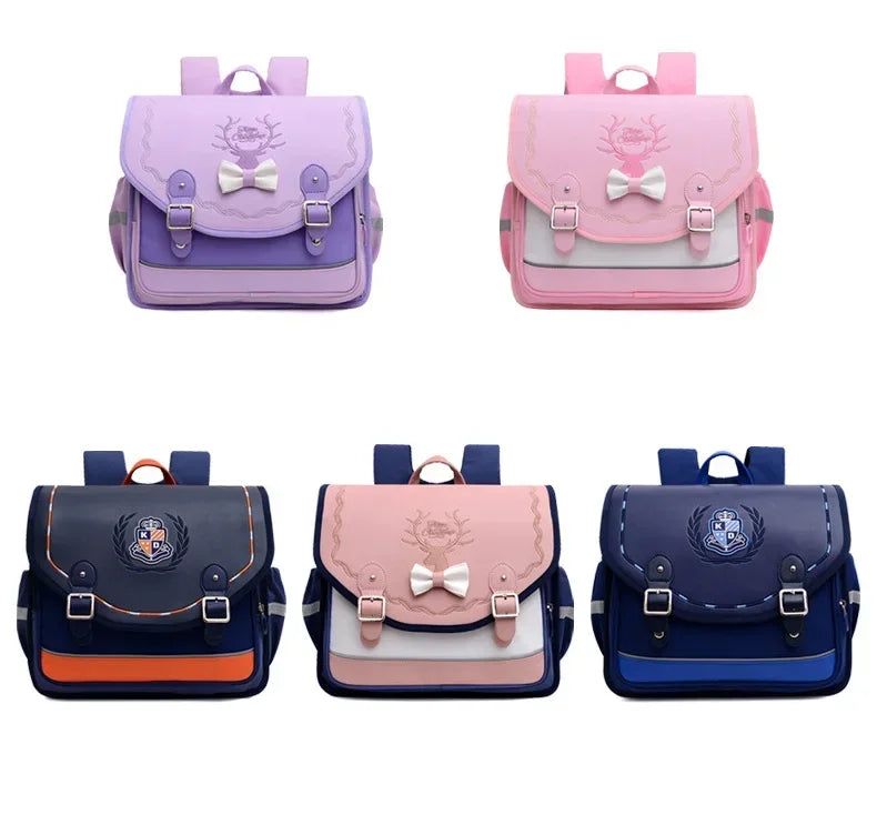 School Bags Girls Orthopedic Backpack Cute Waterproof SchoolBag for Teenage Flip Book Bag Student Grade 1-3 Mochilas Infantil