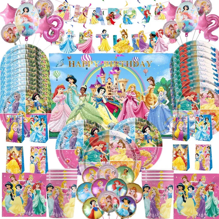 Disney Princess Happy Girl Child Birthday Theme Party Set