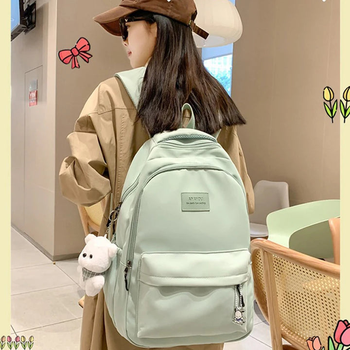 New Female Fashion Lady High Capacity Waterproof College Backpack Trendy Women Laptop School Bags Cute Girl Travel Book Bag Cool