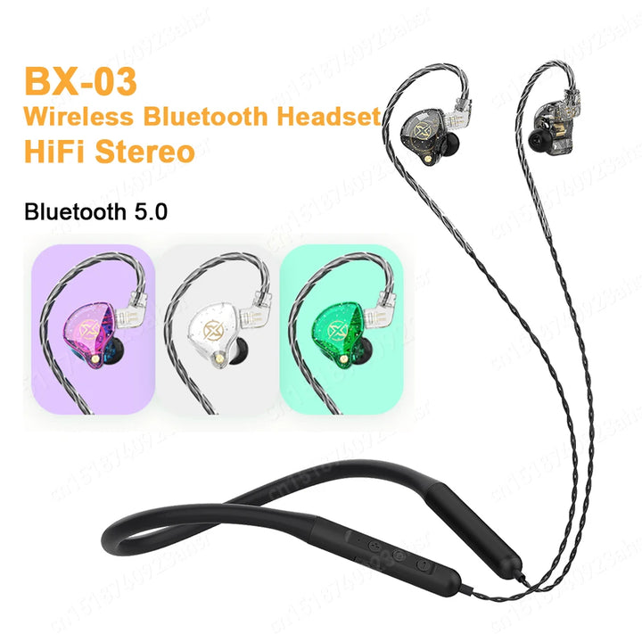 New Original BX-03 Neckband Bluetooth Wireless Earphones with Microphone