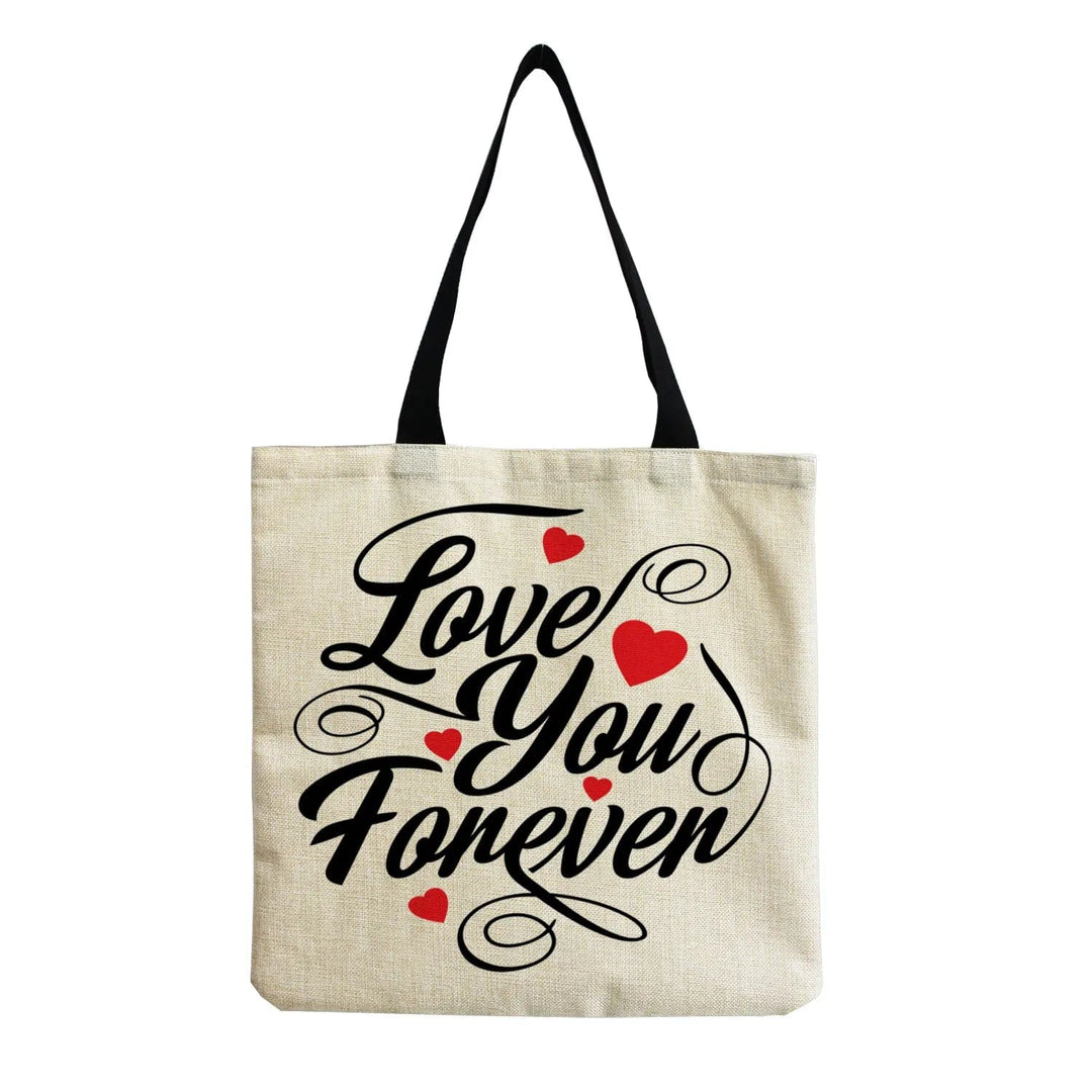 Stylish Beach Shoulder Bag for Women - Cartoon Heart Print Tote SimpleCute Things