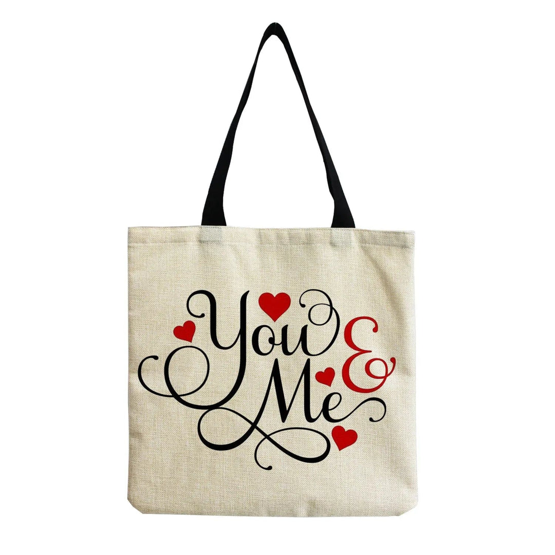 Stylish Beach Shoulder Bag for Women - Cartoon Heart Print Tote SimpleCute Things