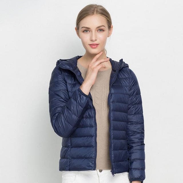 Winter Women Ultra Light Down Hooded Jackets SimpleCute Things