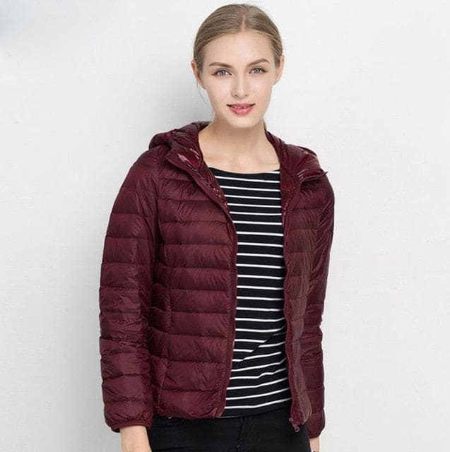 Winter Women Ultra Light Down Hooded Jackets SimpleCute Things