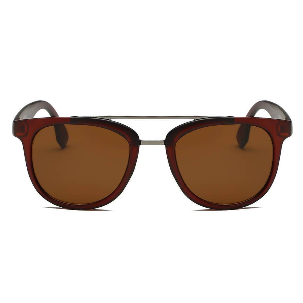 BENTON | S1064 - Classic Round Brow-Bar Fashion Sunglasses